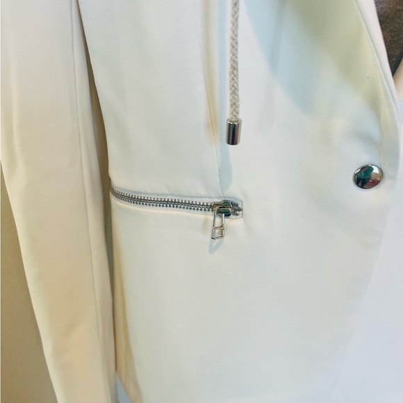 Veronica Beard Iconic Scuba Dickey Jacket Blazer Size 4 Single Breasted White - Picture 9 of 10
